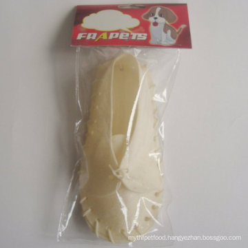 Dog Food 8" White Bleached Shoe Dog Chew